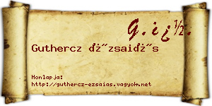 Guthercz Ézsaiás névjegykártya